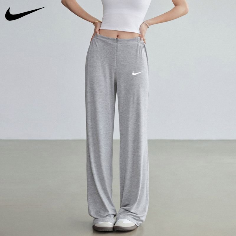 耐克Nike运动长裤女宽松显瘦夏季薄款透气垂感瑜伽健身训练阔腿裤