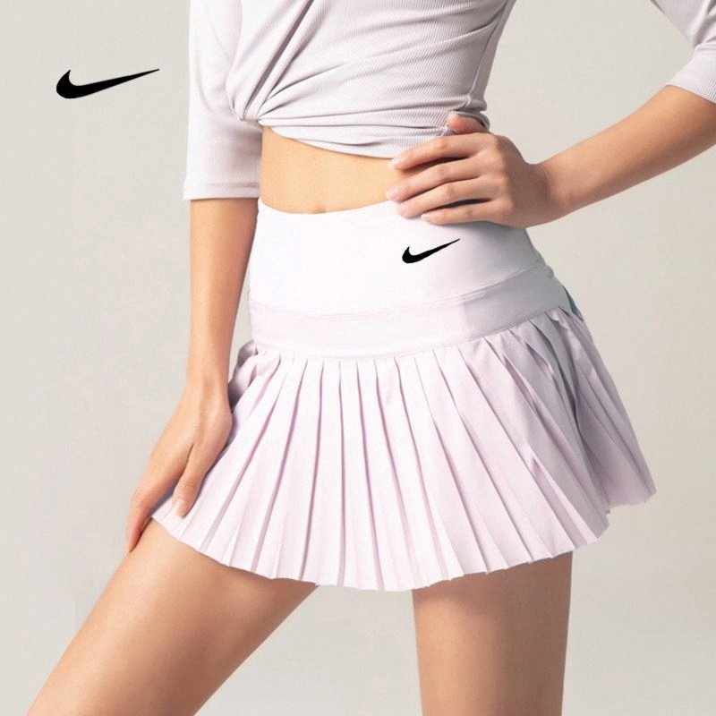 耐克NIKE运动短裙女跑步训练健身百褶裙防走光高腰收腹瑜伽半身裙