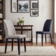 简约现代餐椅美式 餐厅椅子北欧风软包皮革靠背椅家用舒适洽谈椅