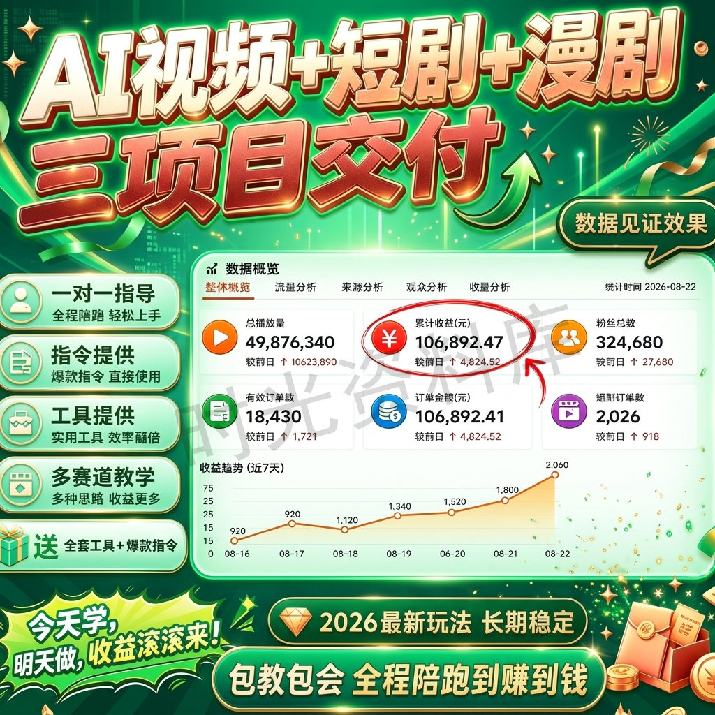 AI漫剧短视频生成制作全套教程