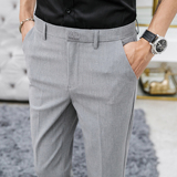 春夏韩版修身7分裤浅灰K115-P48(78)，男装休闲裤，电商A159