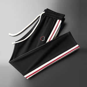 秋冬松紧腰系绳运动休闲裤折叠图黑色K9060-P58一口价（108），男装休闲裤，电商A159