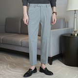 春夏小直筒西裤9分裤男青年简约休闲ZK533-P65黑色（98），男装西裤，电商A159