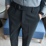 松紧腰冬款毛呢休闲西裤宽松磨毛卡其K8072-P65北辰风(98），男装西裤，电商A159