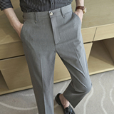 春夏小直筒西裤9分裤男青年简约休闲ZK536-P65中灰（98），男装西裤，电商A159