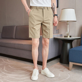 夏款修身5分裤西裤短裤配腰带卡其K2233-P50（88元），男装牛仔裤，电商A159