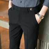 春夏韩版修身西裤9分裤男休闲裤青年潮K770-P65卡其（98），男装西裤，电商A159