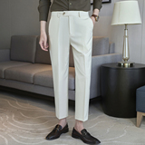 春夏小直筒西裤9分裤男青年简约休闲ZK535-P65杏色（98），男装西裤，电商A159