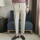 春夏小直筒西裤9分裤男青年简约休闲ZK538-P60卡其（98），男装西裤，电商A159