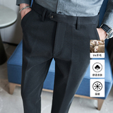 冬款羊毛毛呢西裤 磨毛修身休闲裤黑色K8092-P80北辰风(138),男装休闲裤,电商A159,电商基地 冬款羊毛毛呢西裤 磨毛修身休闲裤黑色K8092-P80北辰风(138),男装休闲裤,电商A159,电商基地