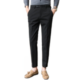 2025秋冬韩版修身休闲裤简约纯色西裤K976-1-P65浅灰（98），男装西裤，电商A159