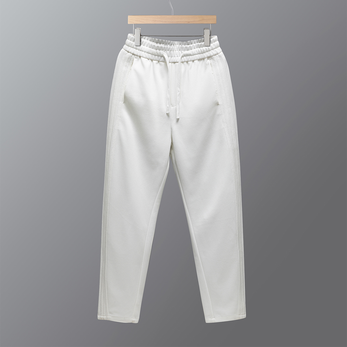 秋冬休闲运动裤松紧腰系绳休闲裤白色K9037-P48一口价（88），女装休闲裤，电商A159