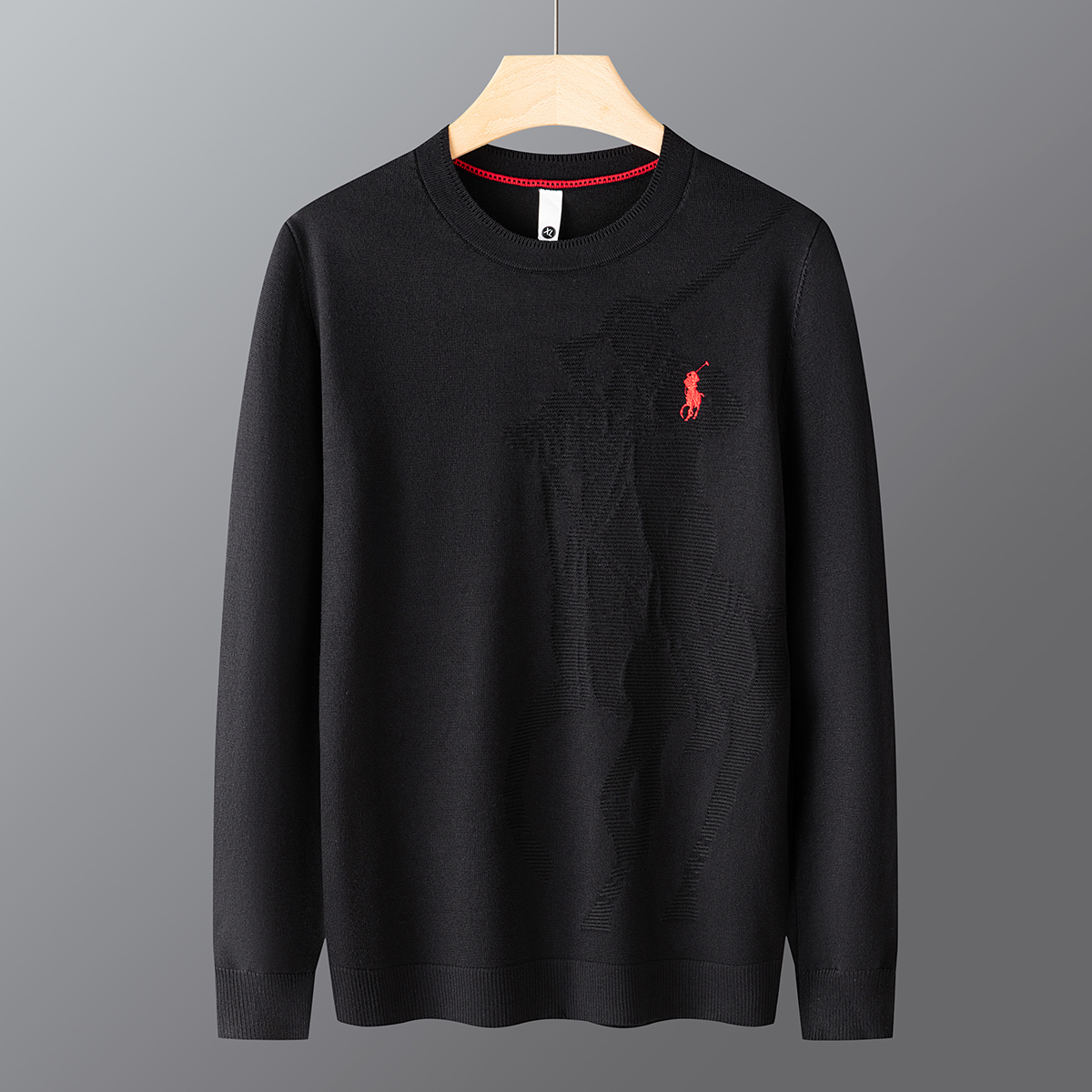 2025秋冬圆领套头毛衣保暖黑色Y265-P62一口价（118），男装针织衫/毛衣，电商A159