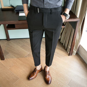 春夏款韩版西裤修身9分裤男裤 K681-P50黑色（78）,男装西裤,电商A159