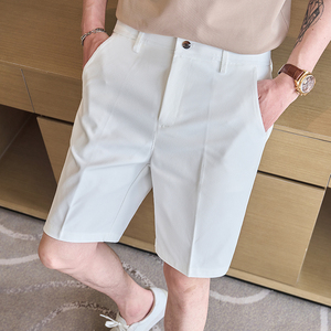 夏款5分裤西裤 男青年休闲短裤 白色 K2287-P48（88）,男装休闲裤,电商A159