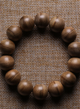 沉香加里曼丹虎斑纹木质佛珠手链