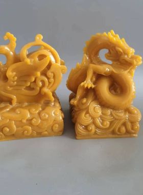 婚庆凤凰玉玺镇宅龙印章摆件仿古神兽古风石料仿寿山石石印
