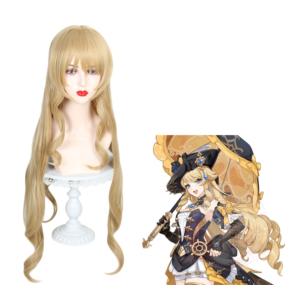 嗨coser 原神 枫丹 娜维娅 cos假发 仿真头皮 混蓬蓬丝555T