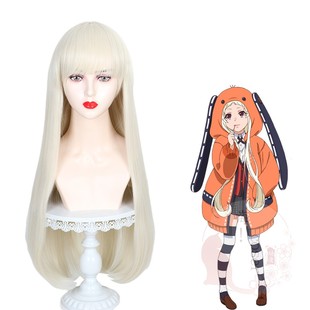 嗨coser 狂赌之渊 黄泉月瑠奈露娜 淡金色cos假发