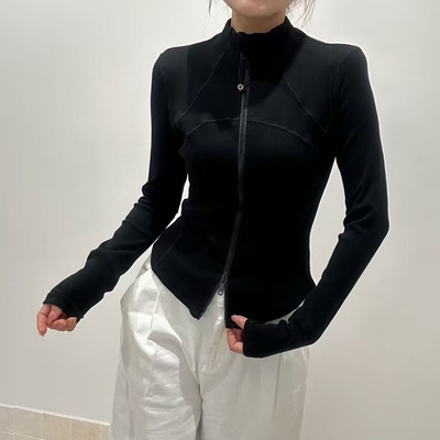 韩版常规螺纹棉立领短外套