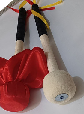 大军鼓棒鼓锤木质防滑手柄羊毛毡头鼓锤军鼓槌36cm长大鼓棍棒鼓锤