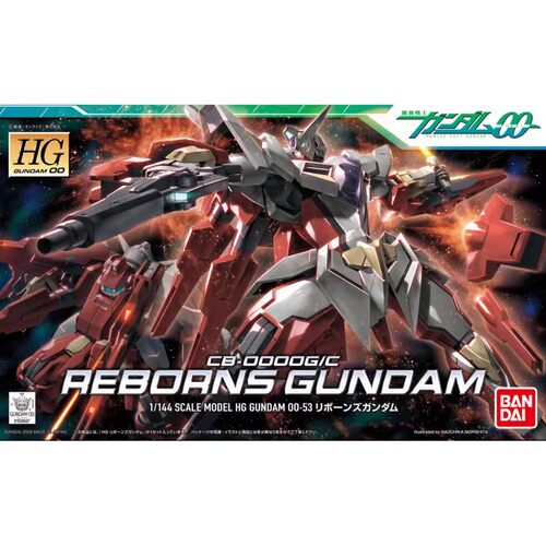 万代拼装模型 HG 53 1/144 00 再生高达 李疯子 重生