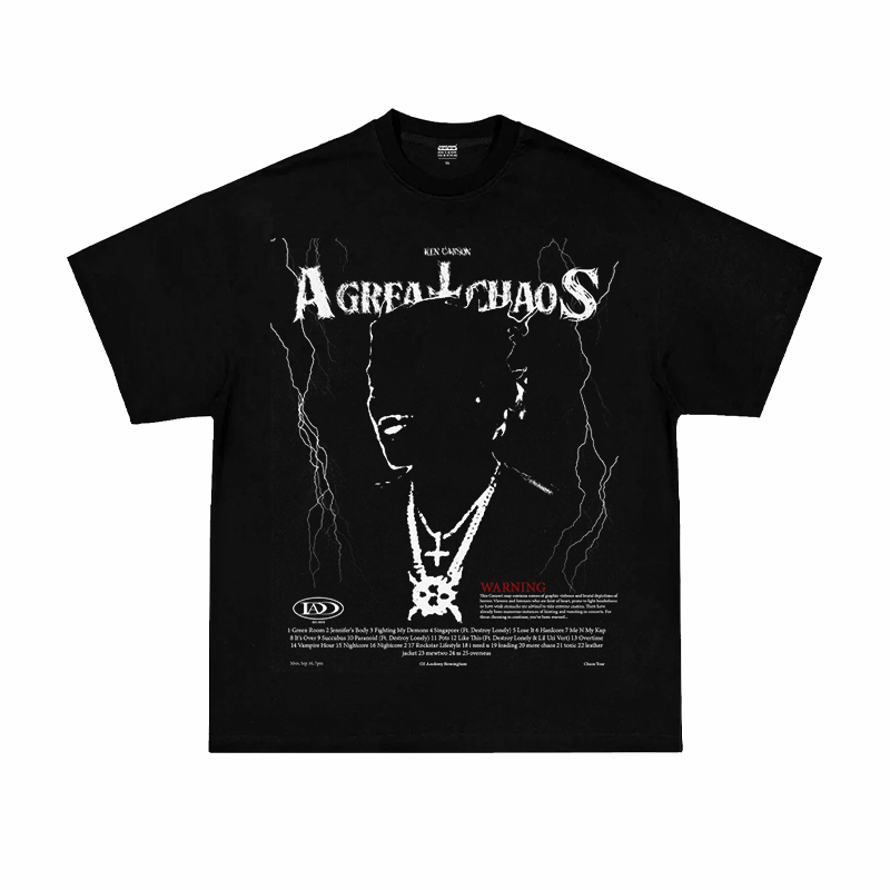 G111美式复古游戏人物印花T恤