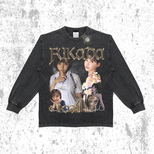 FLIP OUT限量发售 '人生相谈室'系列数码印长袖男宽松纯棉人像T恤