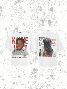 美式 west男ins潮牌潮流复古字母印花纯棉T恤 街头嘻哈歌手kanye