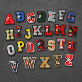 送毛面英文字母刺绣魔术贴潮牌战术臂章户外摩托背包徽章标志布贴