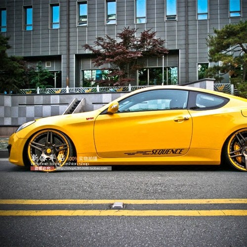 适用于朗动 劳恩斯酷派 k5 改装SEQUENCE 侧裙 改装贴 汽车贴纸