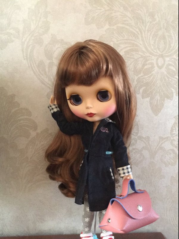 迷你PU包3小布Blythe外套娃娃连帽大衣可儿丽芙Pullip6分BJD娃衣