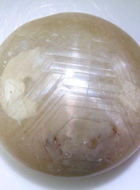 天然18.35克拉 大颗白色星光蓝宝石 星光刚玉 星光锐利