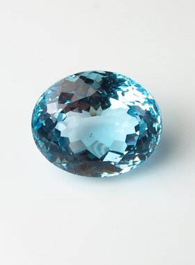 23.07克拉托帕石裸石天然蓝晶戒面18X15