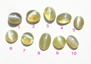 天然金绿猫眼裸石 配石 戒指面 吊坠 耳钉 亚历山大猫眼清晰灵活