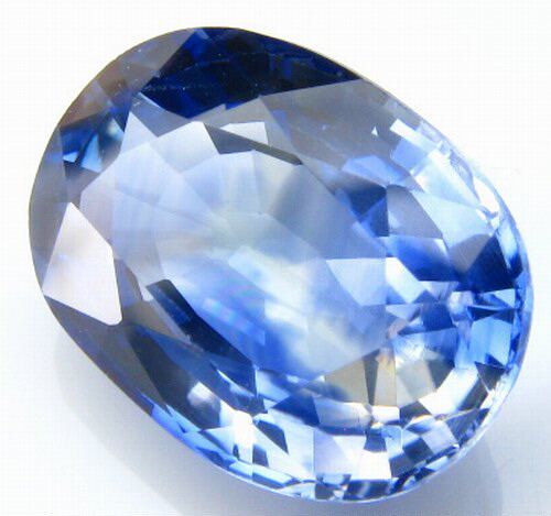 送国检证书3.72克拉矢车菊蓝蓝宝石 裸石 戒指面 晶体 全净