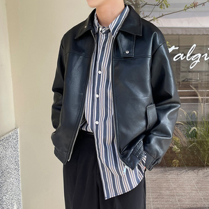轻奢皮衣外套男士PU皮夹克秋冬上衣休闲机车服 A202PY802P125图片