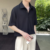 2025夏新款宽松落肩高级感短袖polo衫英伦痞帅男t恤A202T2015P50，男装T恤，星座1311（原A202）