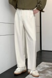 2025春夏轻熟风宽松腰带装饰休闲长裤小直筒男裤子潮A202K0030P65，男装休闲裤，星座1311（原A202）