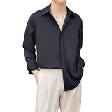 2025春夏新款男士轻熟落肩暗扣长袖衬衫抖音潮A202CS219P60，男装衬衫，星座1311（原A202）