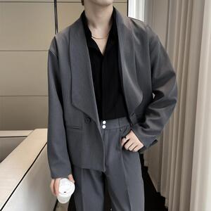 春夏新款男士韩版慵懒宽松落肩小西装西服外套A202XZ809P125图片
