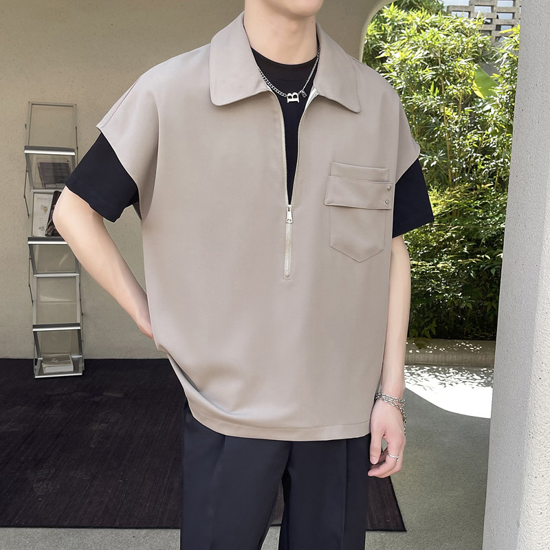 夏季新款套头背心式无袖衬衫男坎肩背心薄款冰丝A202CS911P55,男装背心/马甲,星座1311（原A202）