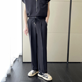 2025春夏季新款冰丝垂感直筒休闲长裤免烫宽松凉感潮A202k631p65，男装休闲裤，星座1311（原A202）