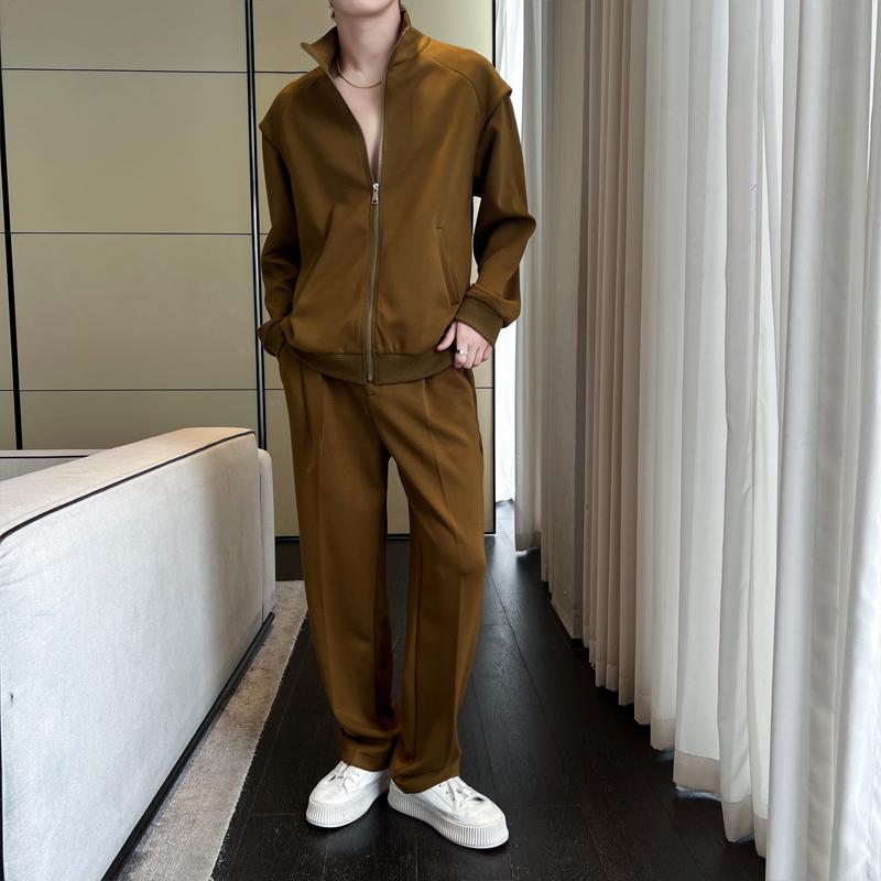 2025春季男士重磅立领宽松运动卫衣套装A202TZ318P140(WY318+K615,男装休闲套装,星座1311（原A202）
