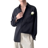 2025四季款男士垂坠感长袖衬衫通勤百搭衬衣多色A202C015P60，男装衬衫，星座1311（原A202）