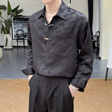 2025春夏新款轻奢高级感新风男士落肩宽松长袖衬衫A202CS512P65，男装衬衫，星座1311（原A202）