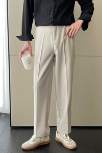 2025春夏男轻熟风宽松小直筒休闲裤西裤抖音直播A202K3096P65图片