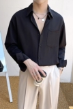 2025新款潮轻熟风简约长袖衬衫落肩衬衣抖音A202CS015P60，男装衬衫，星座1311（原A202）