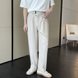2025新款男士休闲裤英伦痞帅韩版小直筒修身西裤A202K395P65，男装西裤，星座1311（原A202）