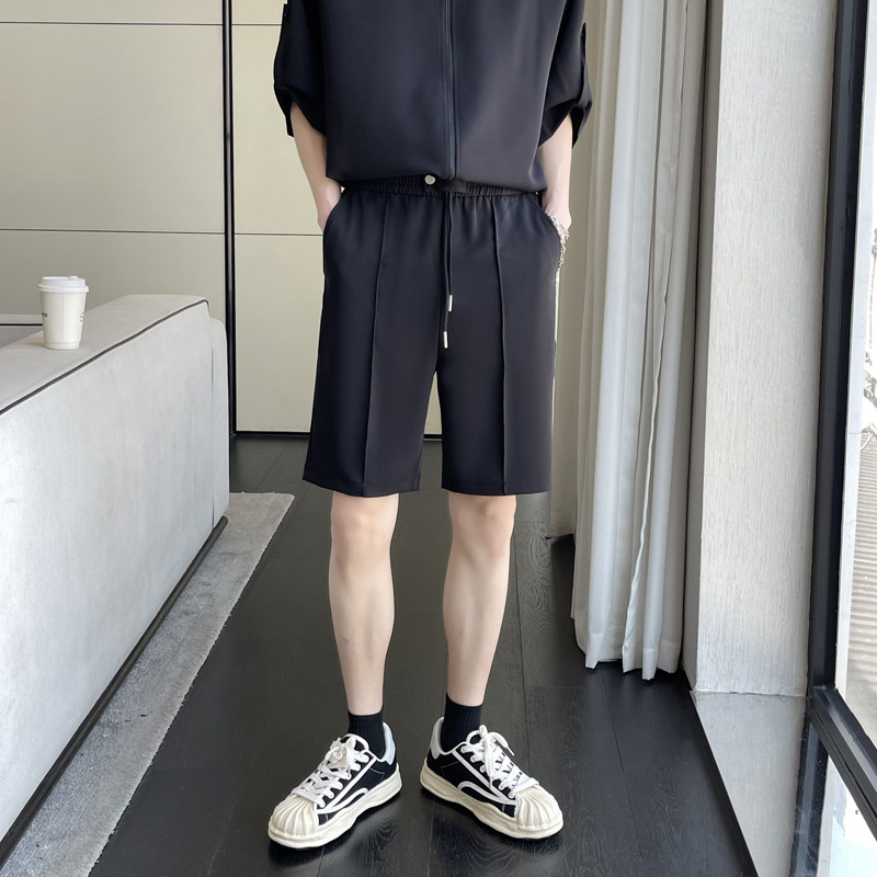 2025直筒短裤夏季薄款冰丝休闲西裤垂感痞帅五分裤A202DK158P50,男装西裤,星座1311（原A202）